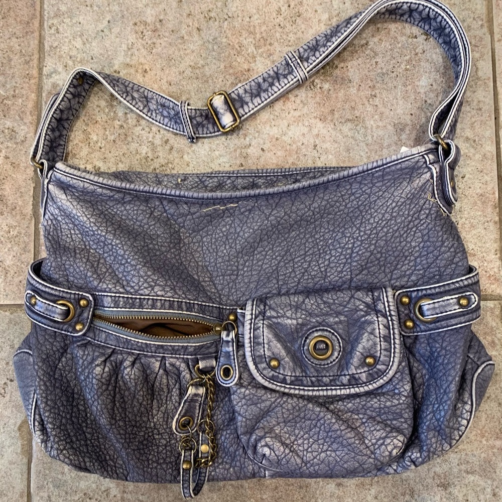 Blue hobo bag